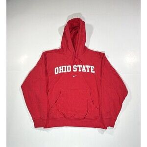 Vintage 90s 00s Ohio State Nike Embroidered Center Swoosh Hoodie Men Small Rare